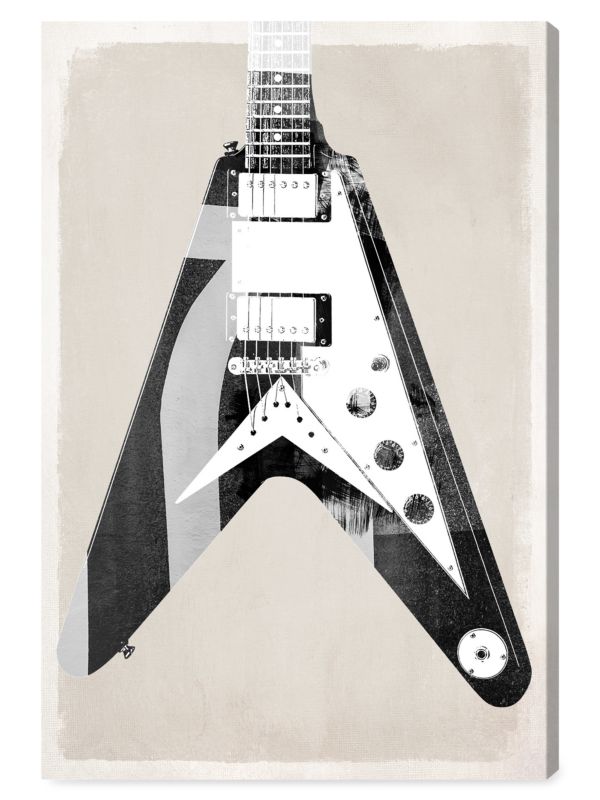 Oliver Gal Electric Guitar Canvas Wall Art Canvas Print